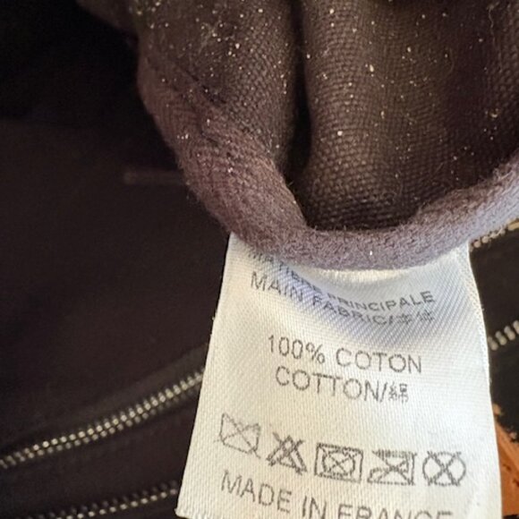 Vanessa Bruno Black Canvas Zipped Cabo Canvas Tote with Sequins - Picture 8 of 9